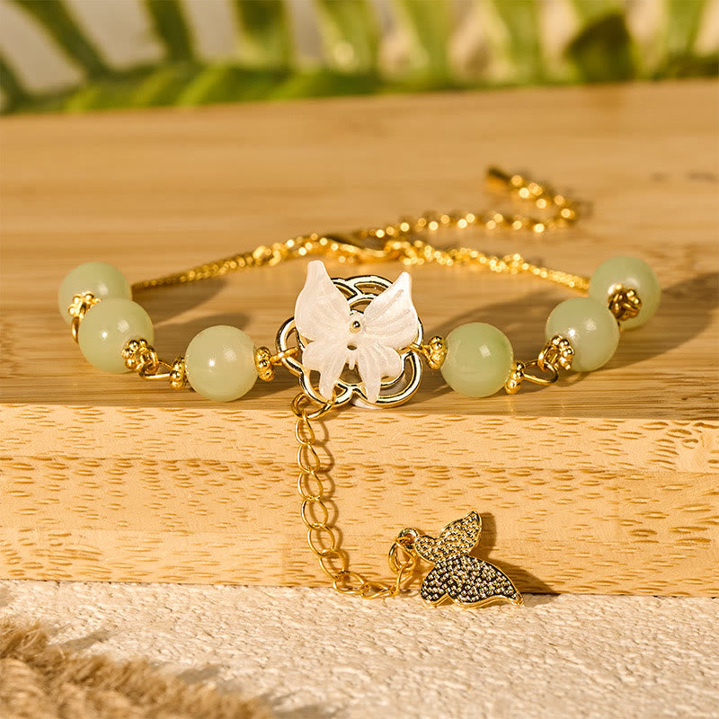 Armband Liuli Schmetterling – Liebe & Segen mit Liuli Perlen Goldkette