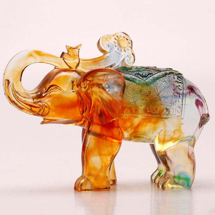 Liuli Kristall Elefant Weisheit Reichtum Geschenk