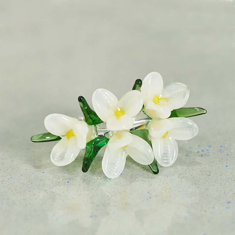 Ring Liuli Birnblüte Weisheit Weiße Blüten Grüne Blätter Harmonie