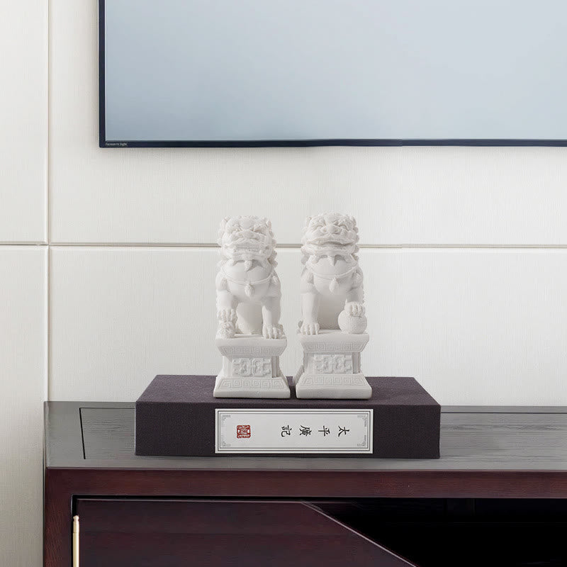 Löwen Figur 2er Set Mut Stärke Wohnzimmer