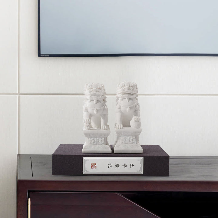 Löwen Figur 2er Set Mut Stärke Wohnzimmer