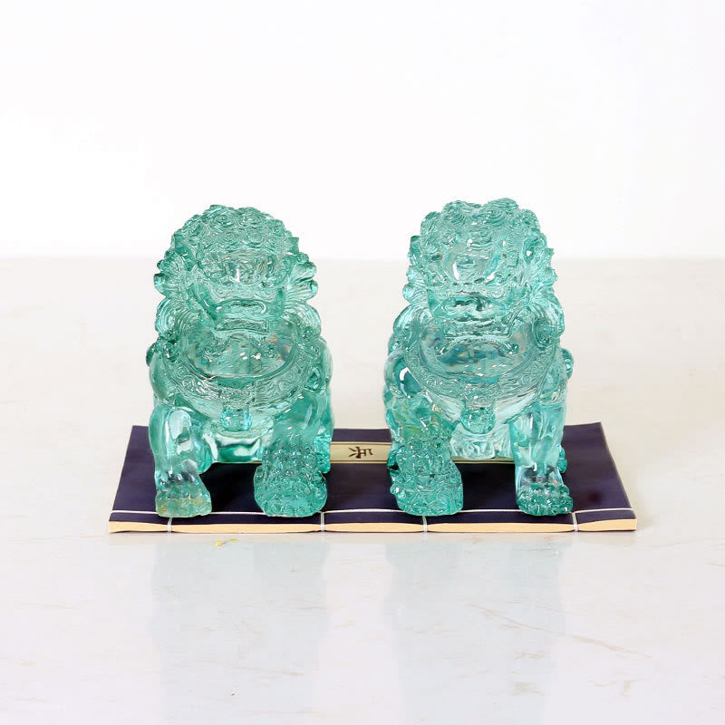Löwen Figur 2er Set Mut Stärke