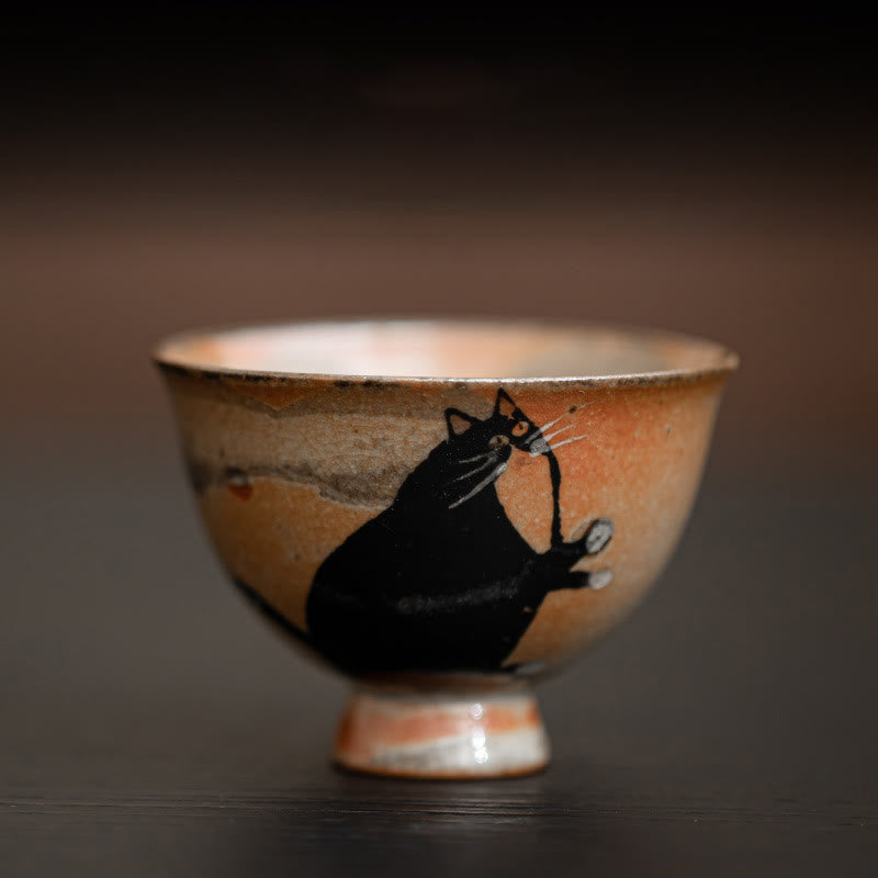 Lustige Teetasse Süße Katze Keramik Kung Fu Gaiwan