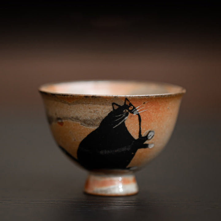 Lustige Teetasse Süße Katze Keramik Kung Fu Gaiwan