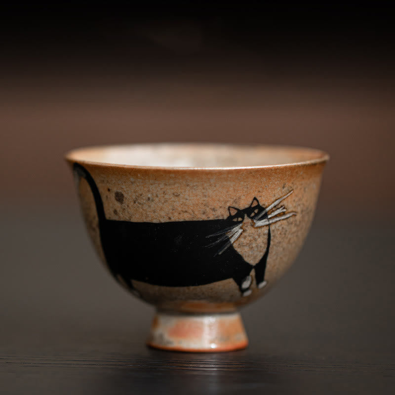 Lustige Teetasse Süße Katze Keramik Kung Fu Geschenk
