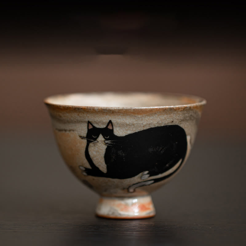 Lustige Teetasse Süße Katze Keramik Kung Fu Teezeremonie