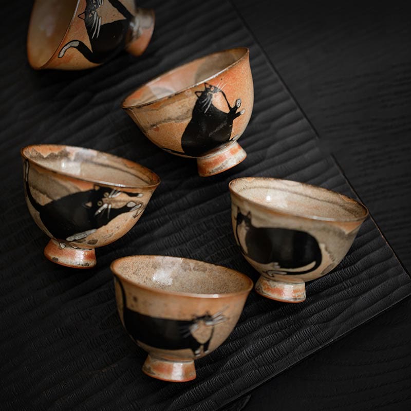 Lustige Teetasse Süße Katze Keramik Kung Fu