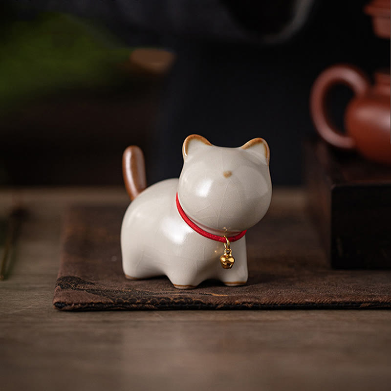 Maneki Neko Keramik Mini Glücksbringer