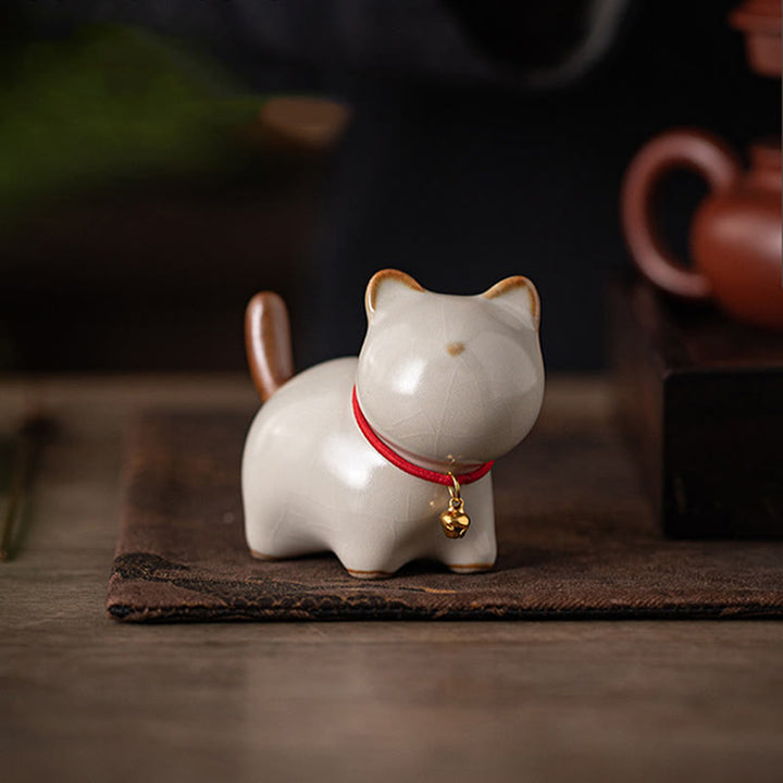 Maneki Neko Keramik Mini Glücksbringer