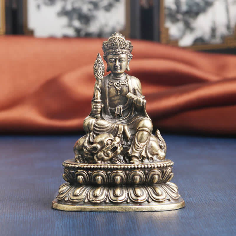 Manjusri Bodhisattva Kupfer Serenität Glücksbringer