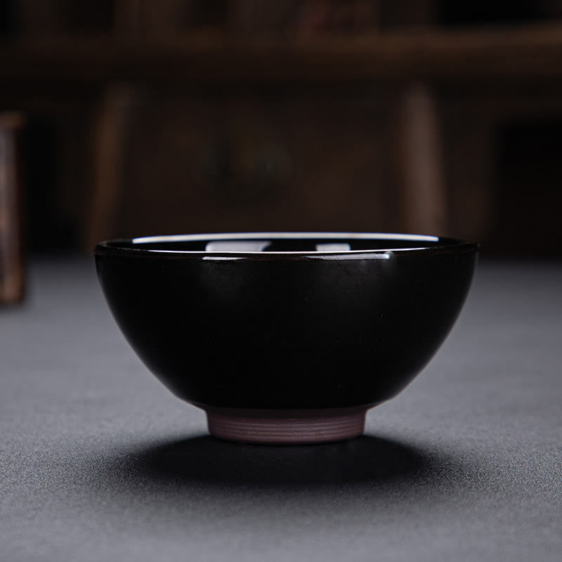 Matcha Schale Goldahorn Tenmoku Jianzhan Geschenk
