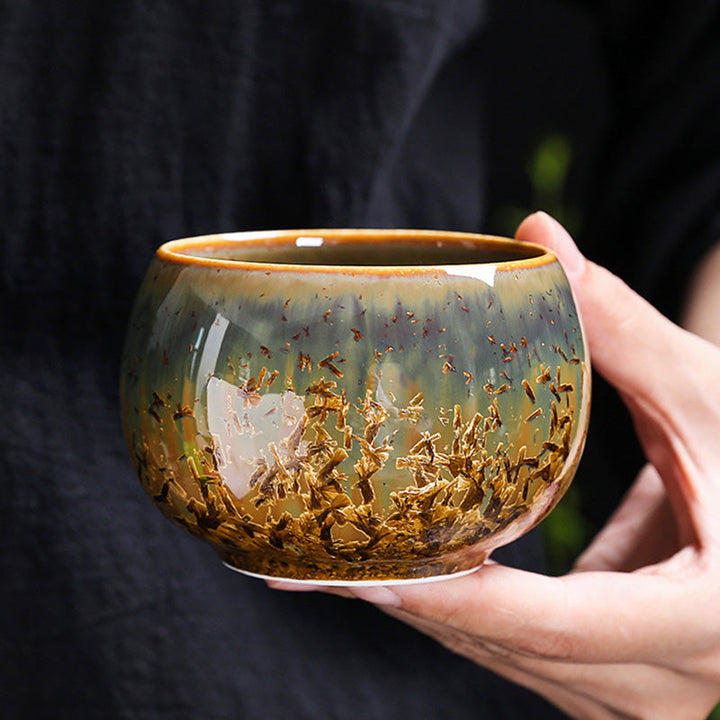 Matcha Schale Keramik Braun Bunt Gaiwan