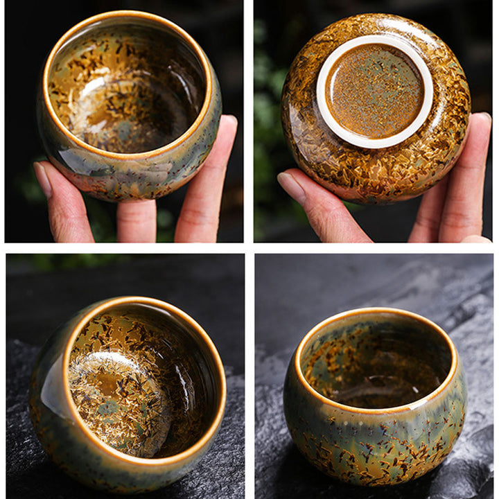 Matcha Schale Keramik Braun Bunt Geschenk