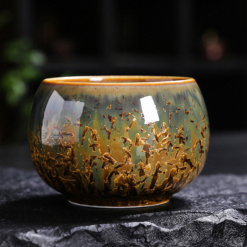 Matcha Schale Keramik Braun Bunt