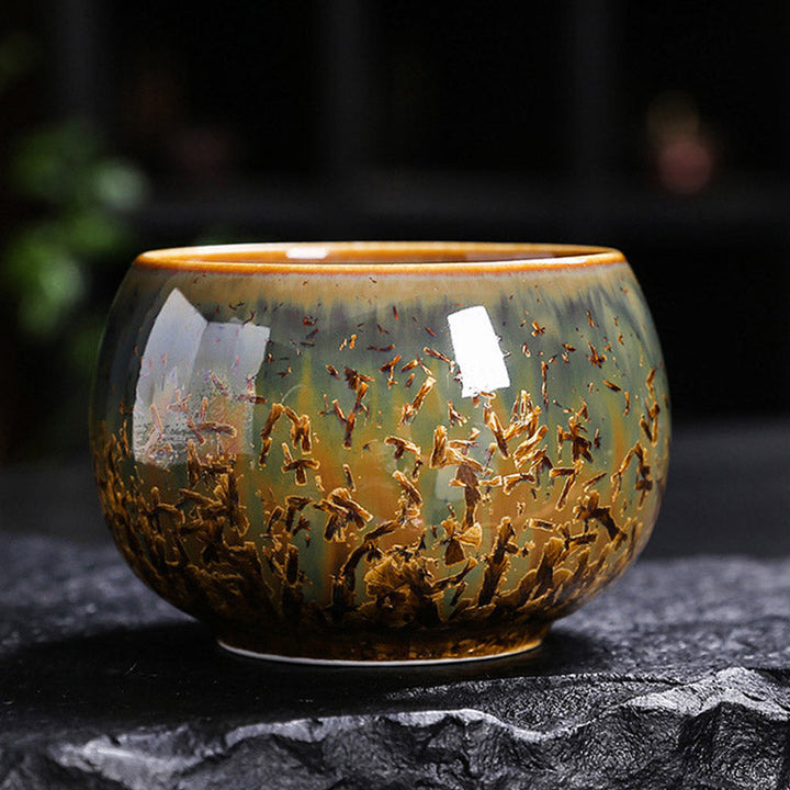 Matcha Schale Keramik Braun Bunt