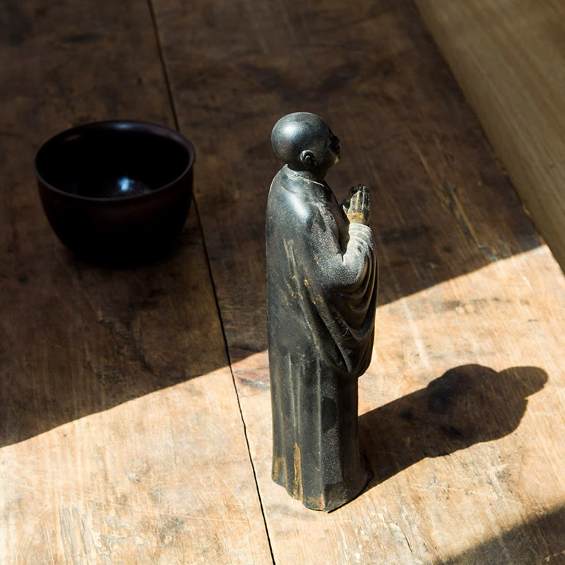 Meditation Buddha Eisen Rost Glücksbringer