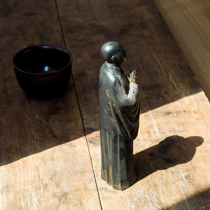 Meditation Buddha Eisen Rost Glücksbringer