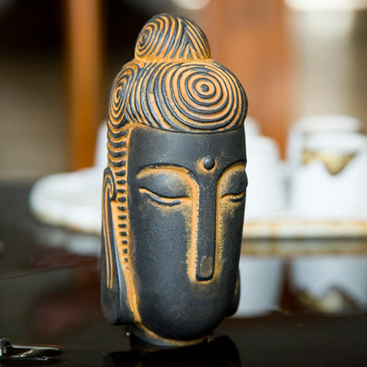 Meditation Buddha Geschlossene Augen Wohnzimmer