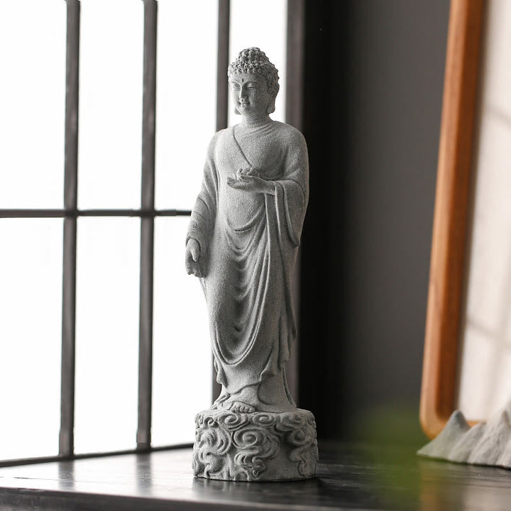 Meditation Buddha Glückswolken Zen Statue