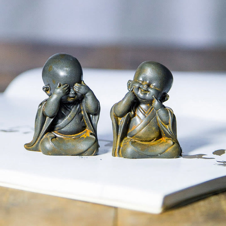 Meditation Buddha Klein Schreibtisch Glücksbringer