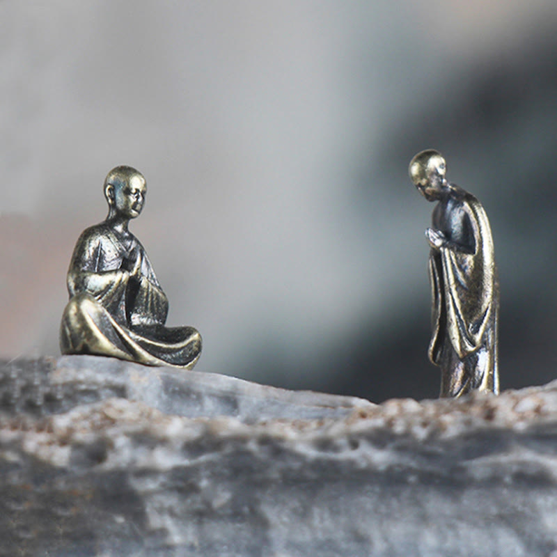 Meditation Buddha Metall Mönch Feng Shui