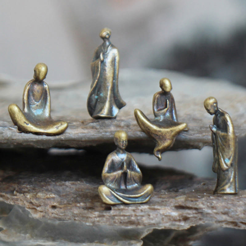 Meditation Buddha Metall Mönch Geschenk