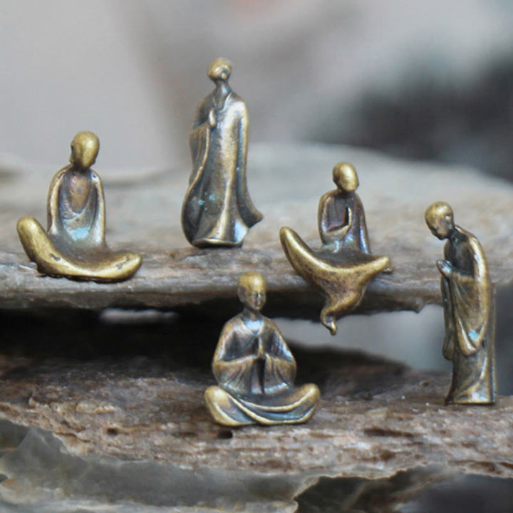 Meditation Buddha Metall Mönch Geschenk
