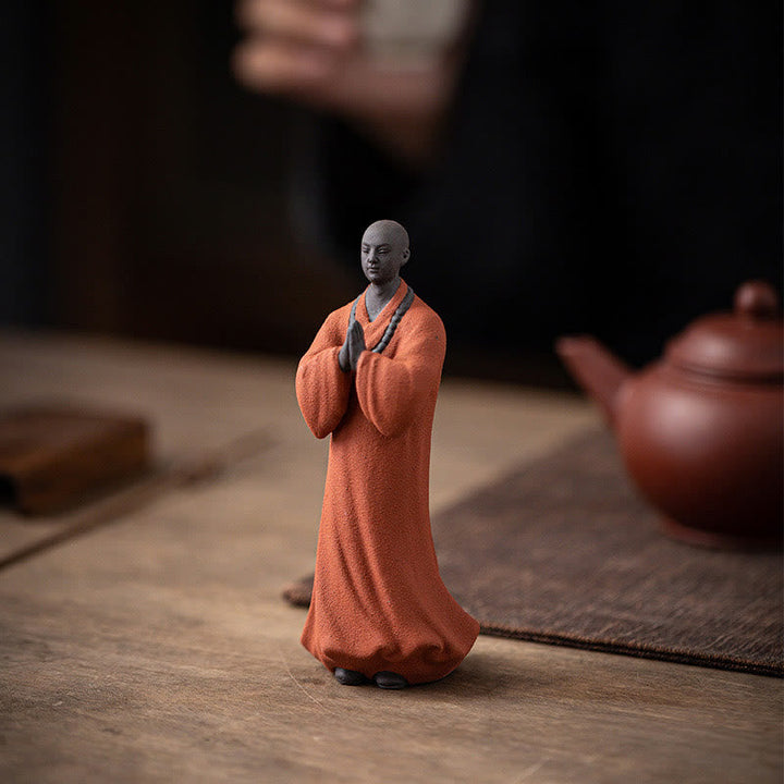 Meditation Buddha Mönch Keramik Mitgefühl Wohnzimmer