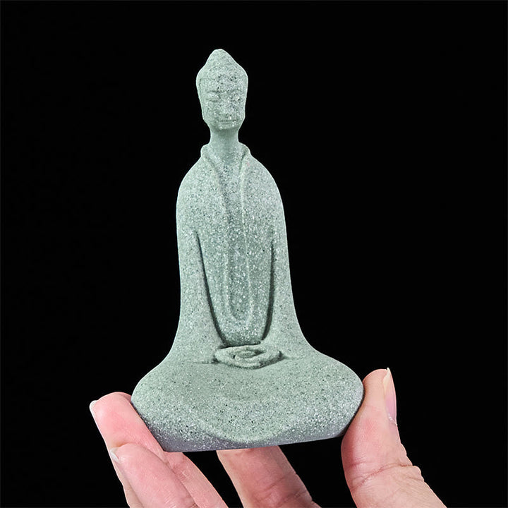 Meditation Buddha Sandstein Figur Statue