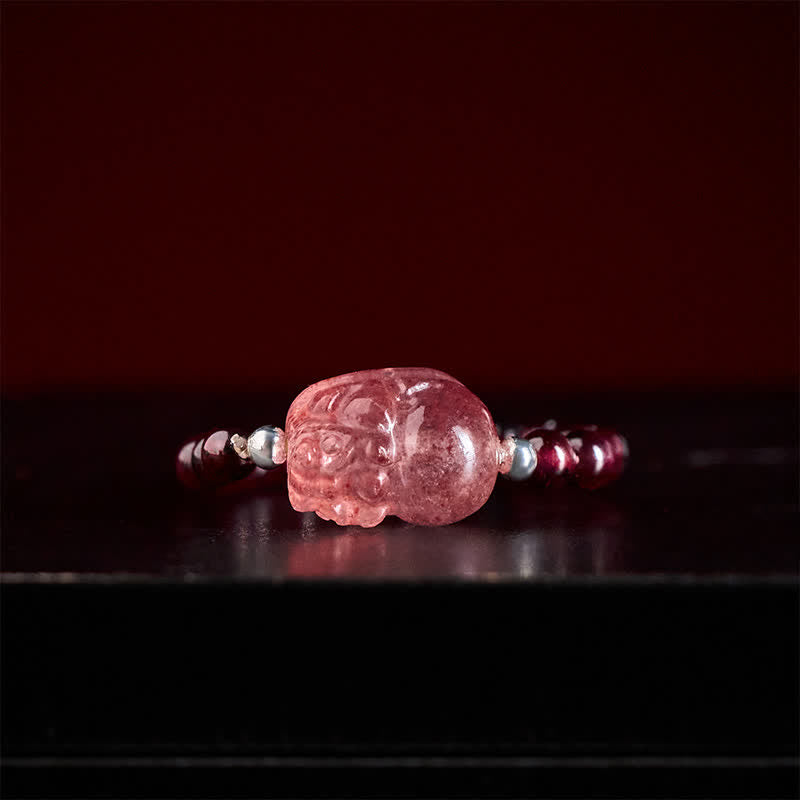 Pixiu Ring Mondstein Turmalin Heilung Schutz Glück Fengshui Schmuck
