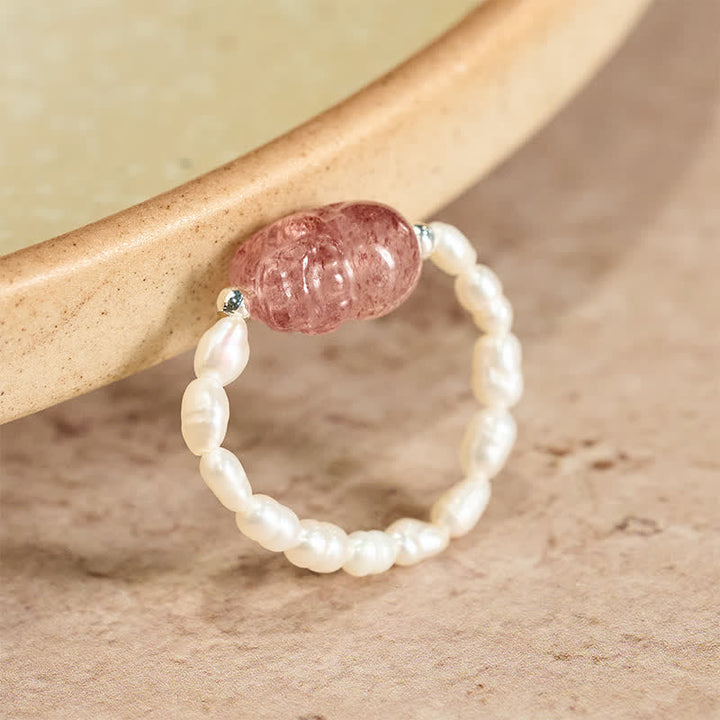 Ring Mondstein Turmalin Pixiu – Heilung