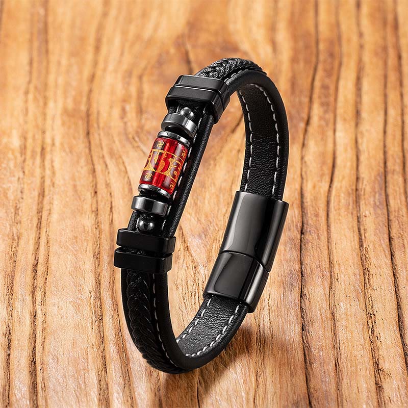 Armband Schwarzer Onyx Om Mani Padme Hum – Schutz & Balance
