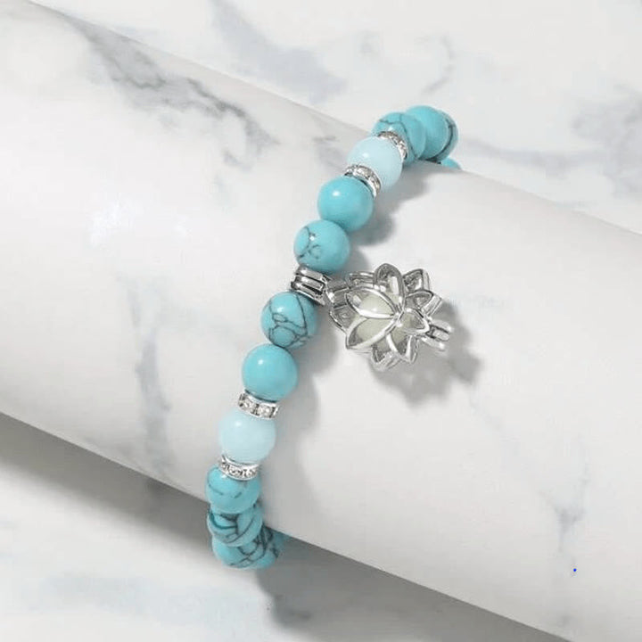 Armband Türkis Lotus – Schutz – Energie