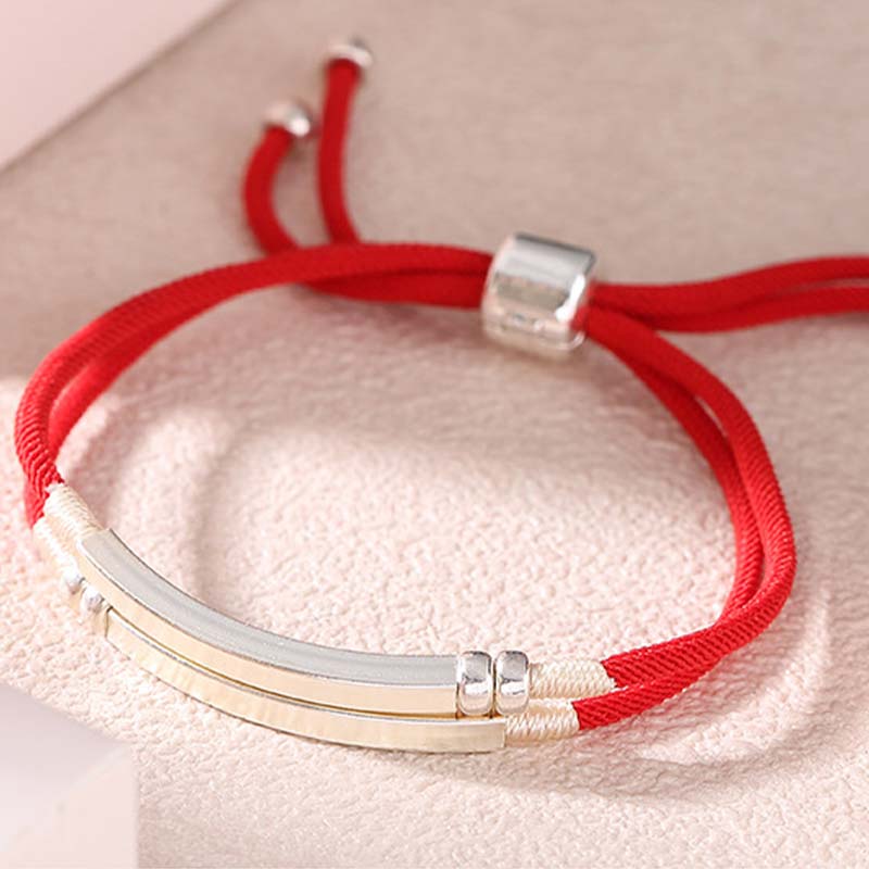 Armband Sterlingsilber Rote Schnur elegant am Handgelenk Schutz Glück Schmuck