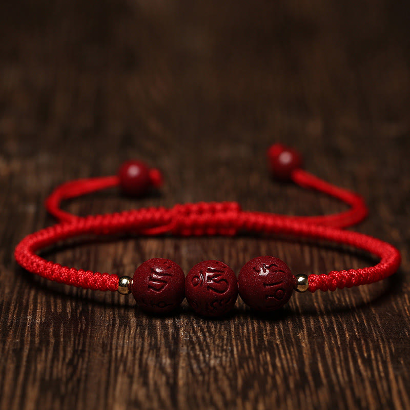 Armband Zinnober Om Mani Padme Hum