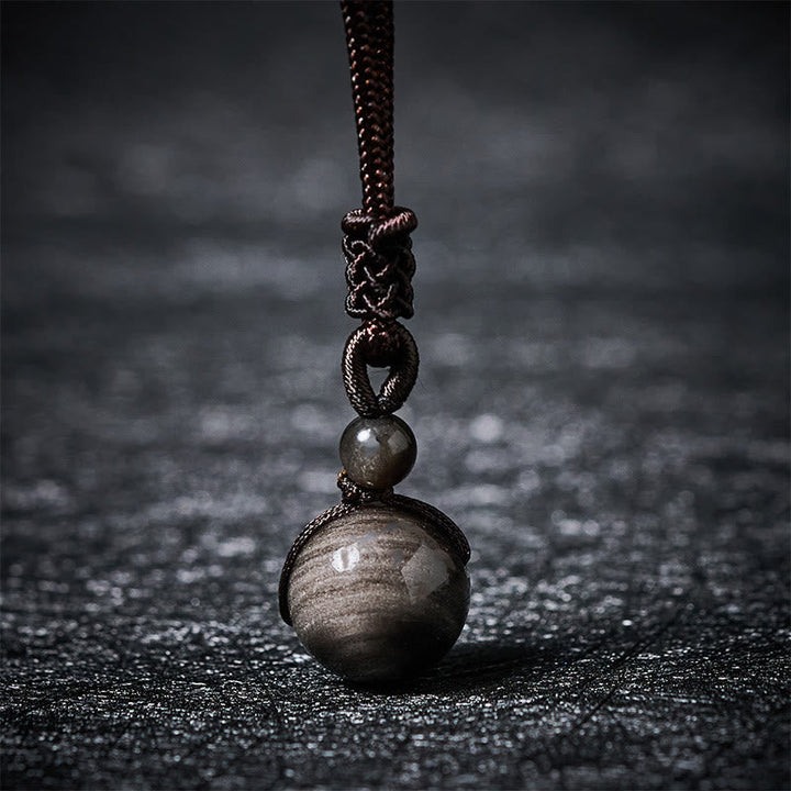 Kette Tigerauge Obsidian Regenbogen