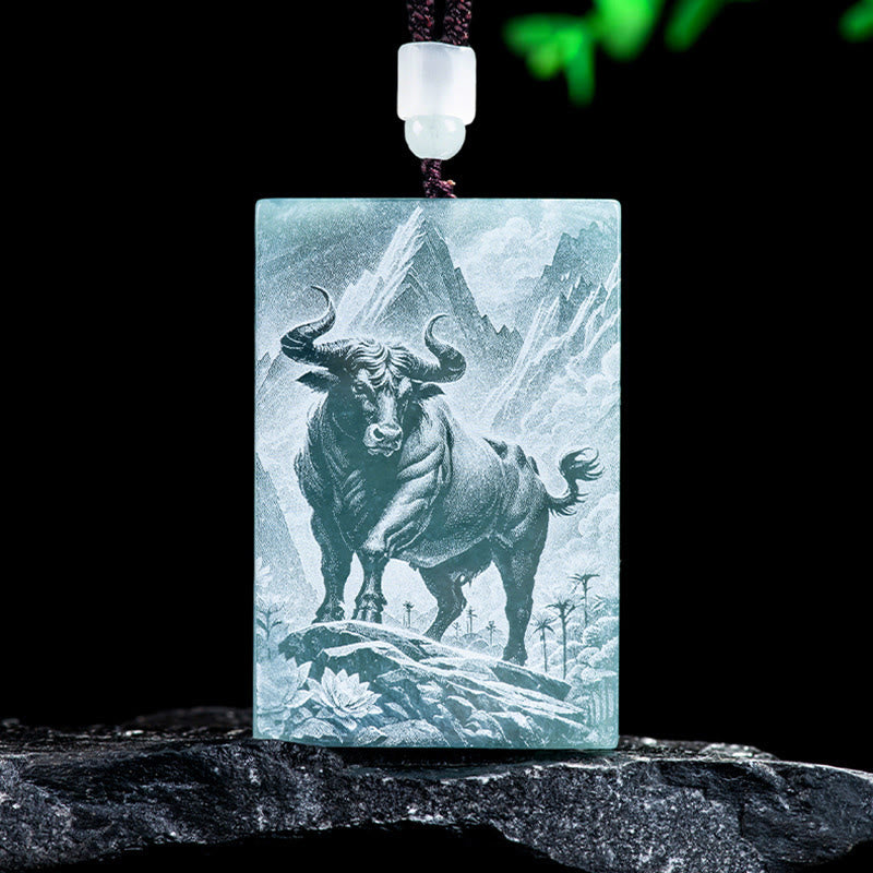 Kette Jade Pferd Gravur Chinesischer Zodiak – Fülle