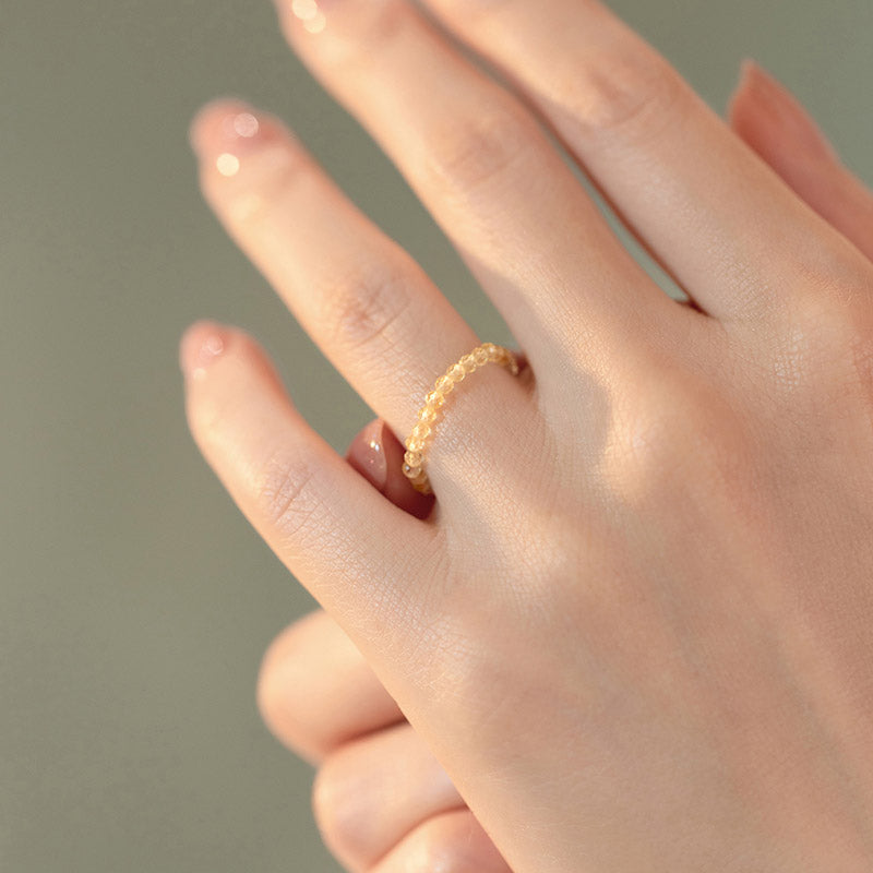 Ring Citrin – Glück & Wohlstand Fengshui eleganter Schmuck Fingerring