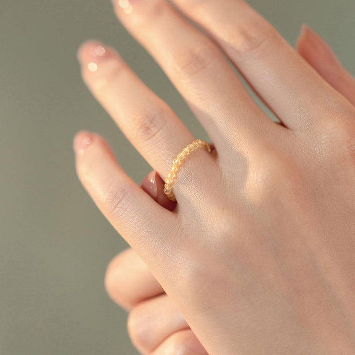 Ring Citrin – Glück & Wohlstand Fengshui eleganter Schmuck Fingerring