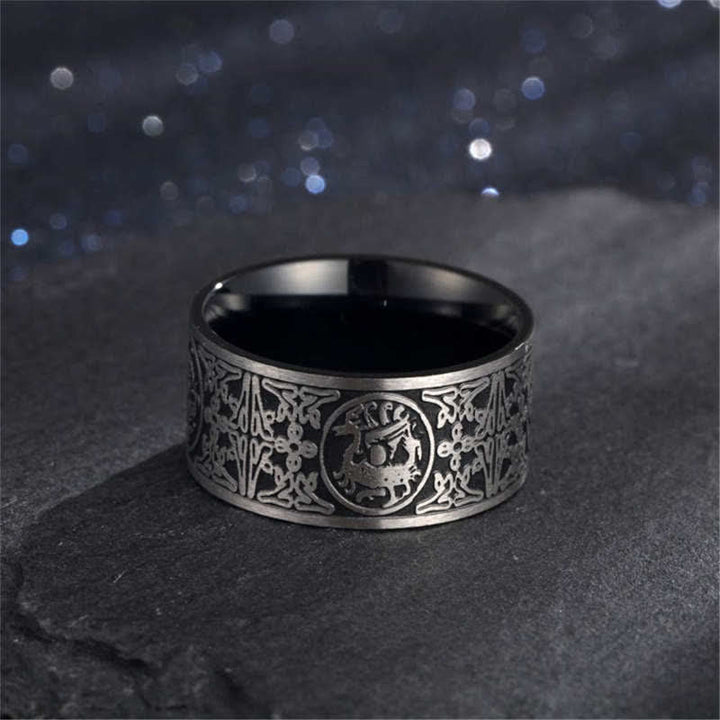Ring Drachen Tiger Suzaku Basalt Erfolg Glück Fengshui Schutz