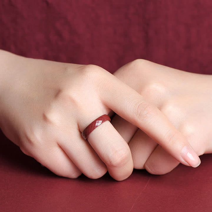 Zinnober Ring Om Mani Padme Hum Segen Feng Shui Schutzbringer