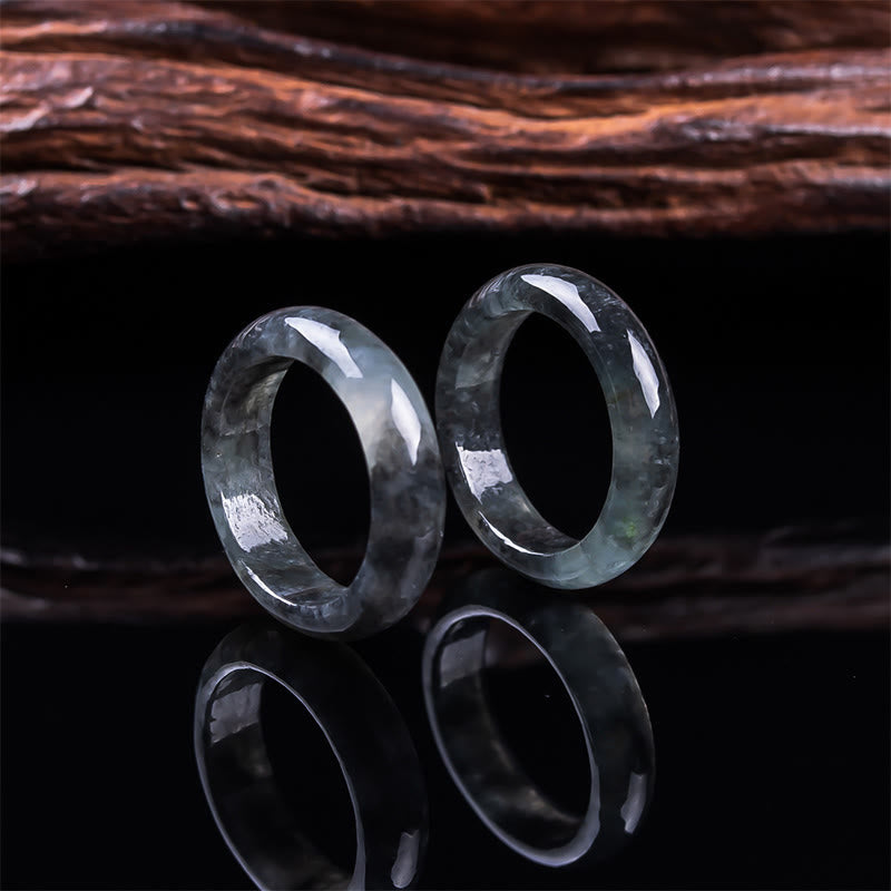 Jade Ring Wohlstand Glück Fülle Fengshui Stein Schmuck