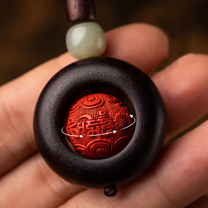 Pixiu Schlüsselanhänger Sandelholz Zinnober Mantra Schutz Feng Shui spirituell Glücksbringer