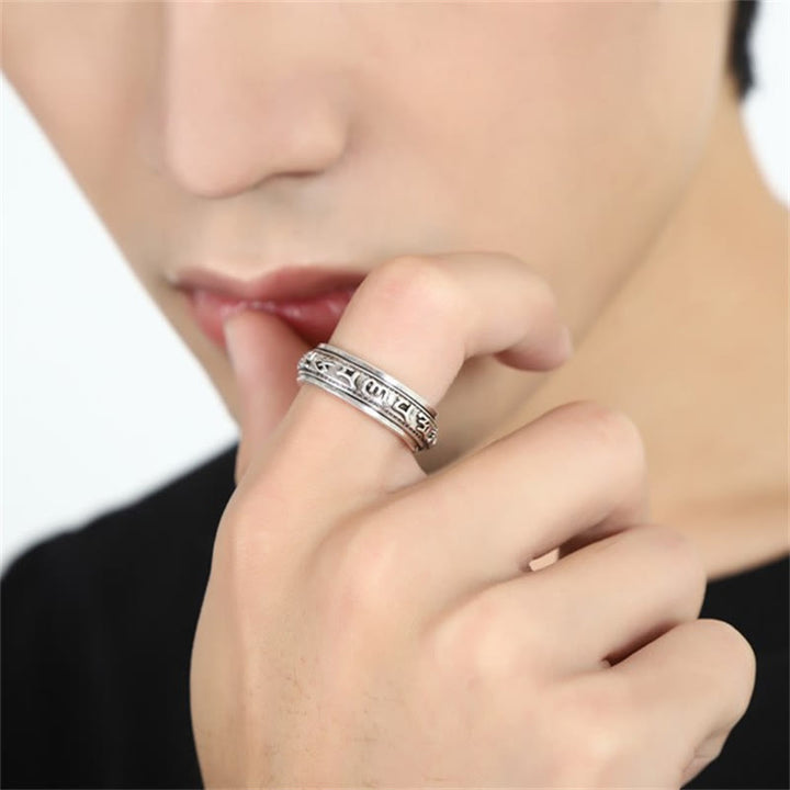 Tibetischer Ring Pixiu Om Mani Wohlstand Glück Kupfer Schmuck