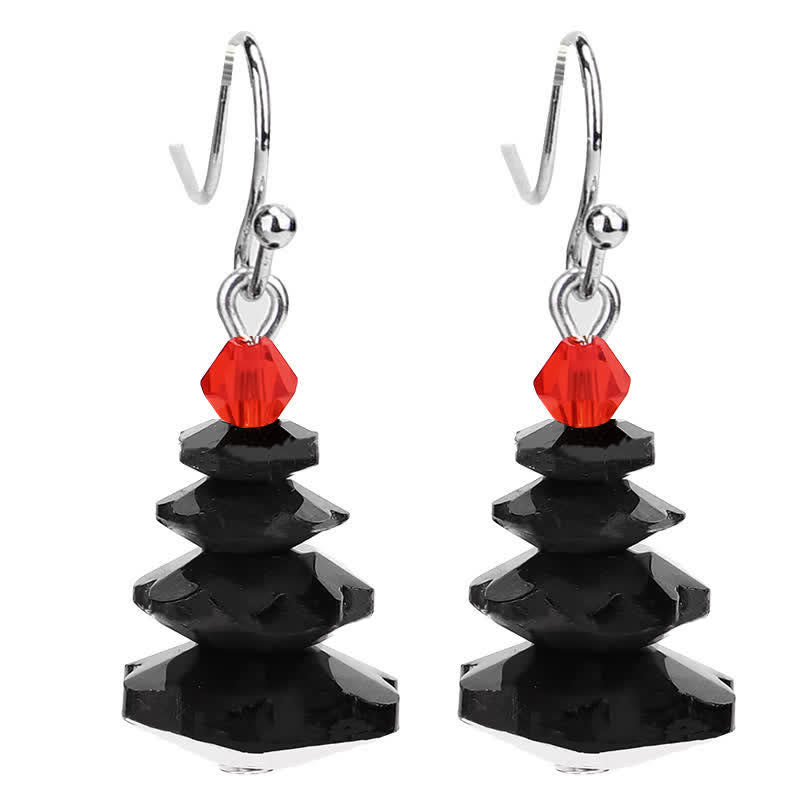 Ohrringe Amethyst Weihnachtsbaum Black