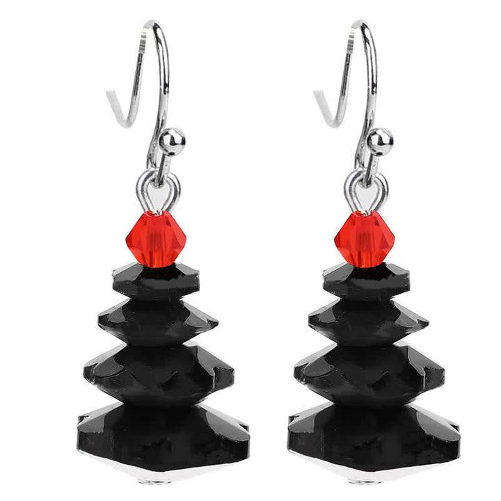 Ohrringe Amethyst Weihnachtsbaum Black