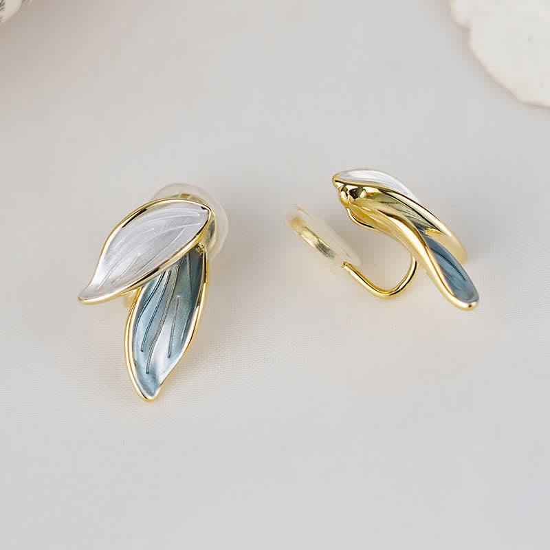 Ohrringe Blatt Kupfer Ear Clip