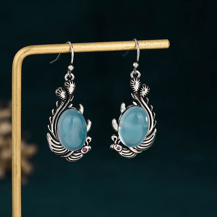 Ohrringe Chalcedon Koi – Balance & Vitalität