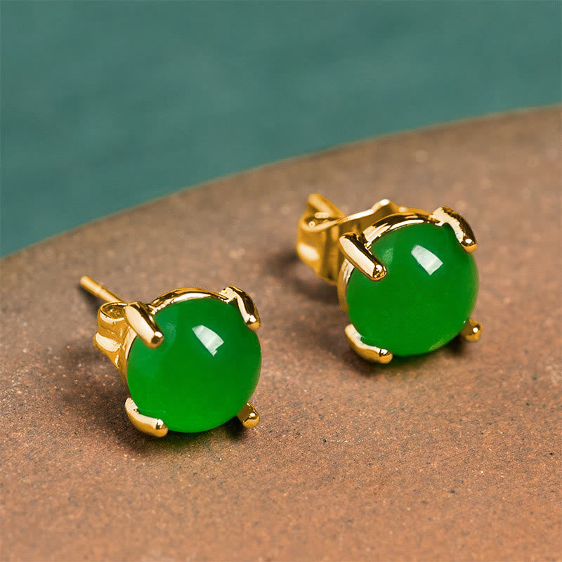 Ohrringe Jade 925 Silber – Fülle