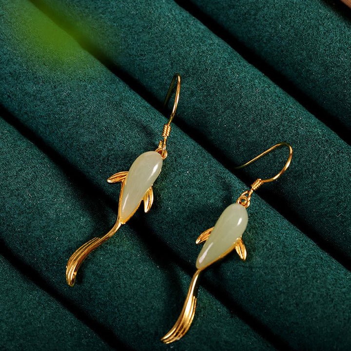 Ohrringe Jade Fisch – Glück